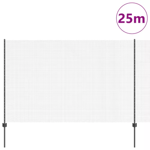  Hegesztett Drótkerítés 22 U Poszttal Szürke 1,5x25 m Acél