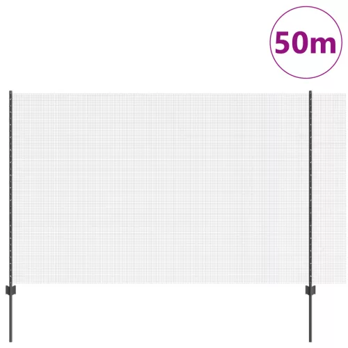  Hegesztett Drótfence 44 U Oszloppal Szürke 1,5x50 m Acél