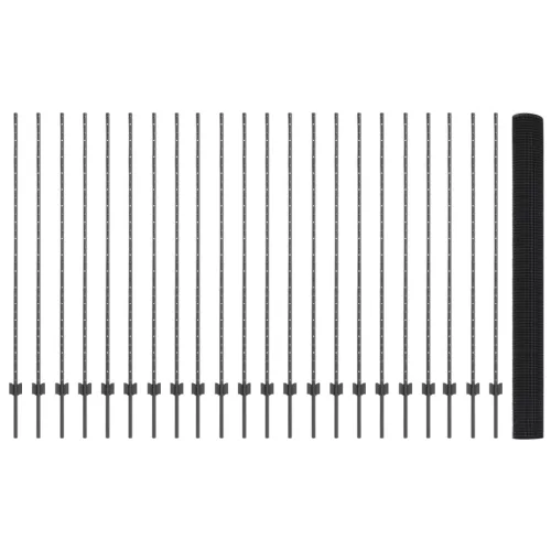  Hegesztett Drótfence 44 U Oszloppal Szürke 1,5x50 m Acél