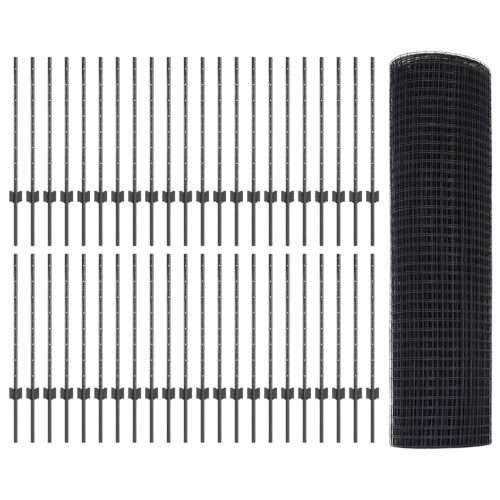  Kerítés oszlopokkal Szürke