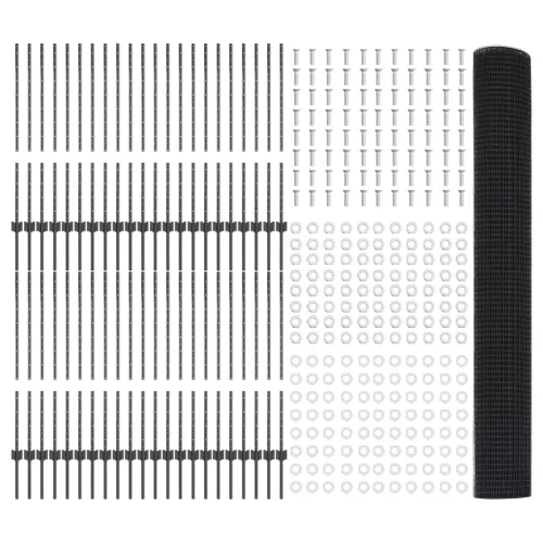  Hegesztett Drótkerítés 88 U Oszloppal Szürke 1x100 m Acél