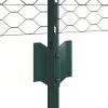  Kerítés Oszlopok 5 db U-Channel Zöld 80 cm Acél