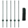  Kerítéstartók 5 db U-csatorna Zöld 80 cm Acél
