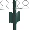  Kerítéstartók 5 db U-csatorna Zöld 80 cm Acél