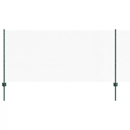  Kerítésoszlopok 5 db U-csatorna zöld 100 cm acél