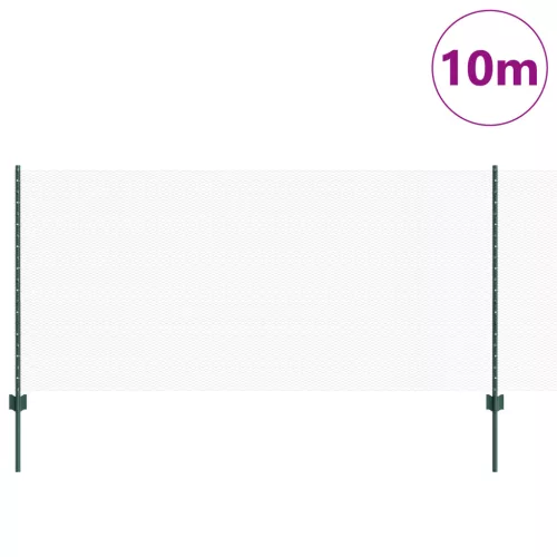  Kerítésoszlopok 5 db U-csatorna zöld 100 cm acél