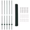  Kerítés Oszlopok 5 db U-Channel Zöld 120 cm Acél