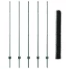  Kerítéstartó Oszlopok 5 db U-csatornás Zöld 160 cm Acél