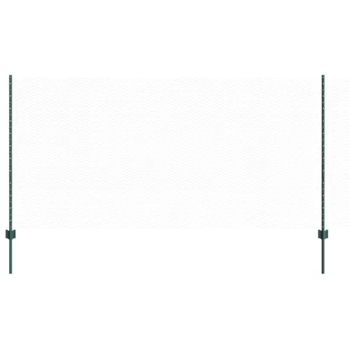  Kerítés oszlopokkal Zöld 1,2 x 25 m Acél