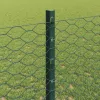  Kerítés oszlopokkal Zöld 1,2 x 25 m Acél