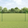  Kerítés oszlopokkal Zöld 1,5 x 25 m Acél