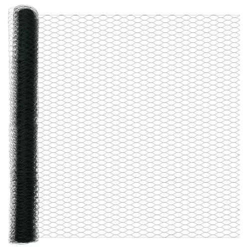  Kerítés oszlopokkal Zöld 1,5 x 25 m Acél