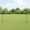  Kerítés oszlopokkal Zöld 1,5 x 25 m Acél