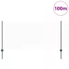  Kerítésoszlopok 11 db U-Channel Zöld 100 cm Acél