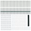  Kerítésoszlopok 11 db U-Channel Zöld 100 cm Acél