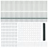  Kerítésoszlopok 11 db U-csatorna Zöld 120 cm Acélban
