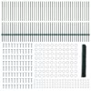  Kerítésoszlopok 11 db U-csatorna Zöld 120 cm Acél