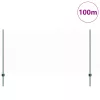  Kerítésoszlopok 11 db U-alakú Zöld 120 cm Acél