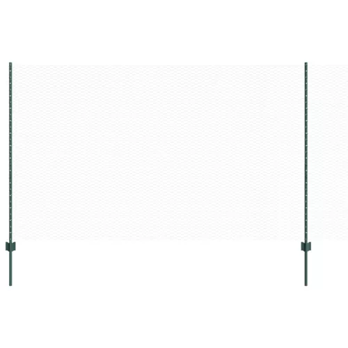  Kerítéselemek 11 db U-Channel Zöld 140 cm Acél