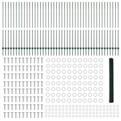  Kerítés oszlopokkal Zöld