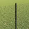  Kerítés oszlopokkal Szürke 1,5 x 10 m Acél és PVC