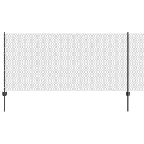  Kertkerítés Készlet 2 db Szürke Fém 25 x 1 m Tartós