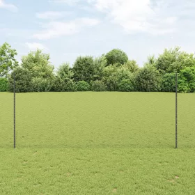  22 db U-csatornás kerítésoszlop Szürke 140 cm Acél