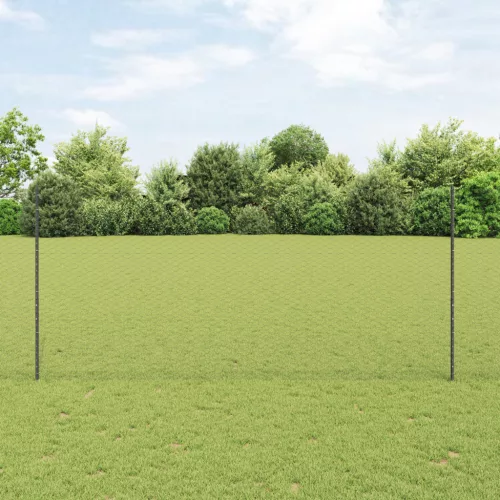  22 db U-csatornás kerítésoszlop Szürke 140 cm Acél