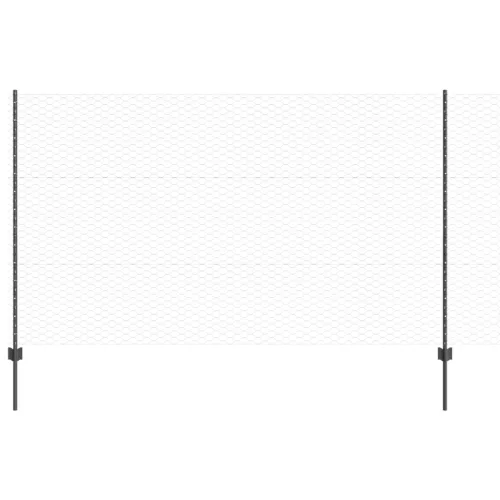  22 db U-csatornás kerítésoszlop Szürke 140 cm Acél