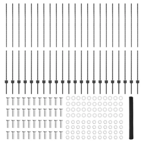  Kerítés Oszlopok 22 db U-Channel Szürke 150 cm Acél