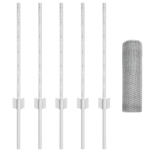  Kerítés Oszlopok 5 db U-csatorna 60 cm Horganyzott acél