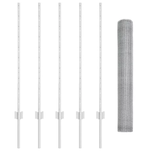  Kerítésoszlopok 10 db U-csatorna 100 cm horganyzott acél