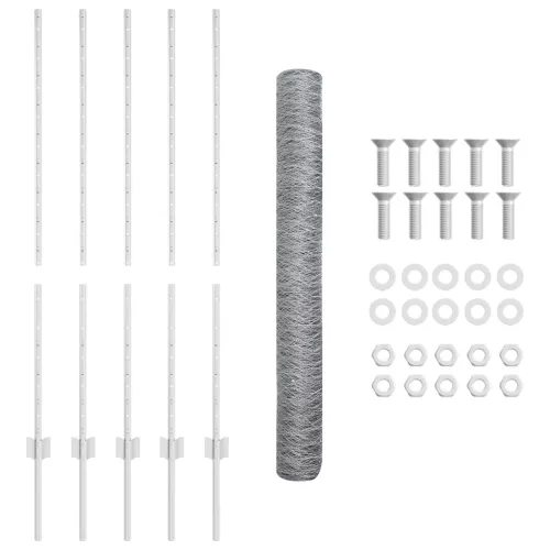  Kerítésoszlop 10 db U-csatorna 120 cm Horganyzott acél