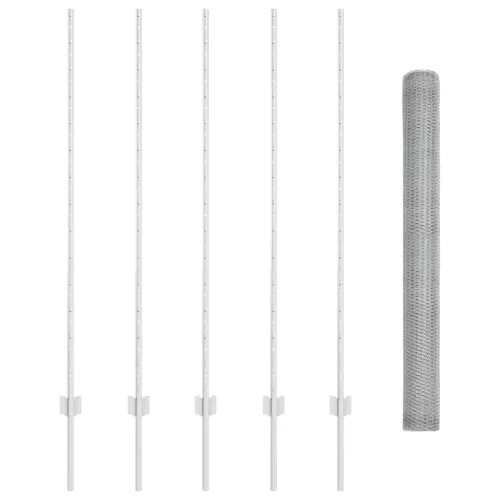  Kerítésoszlopok 10 db U-csatorna 140 cm Horganyzott Acél