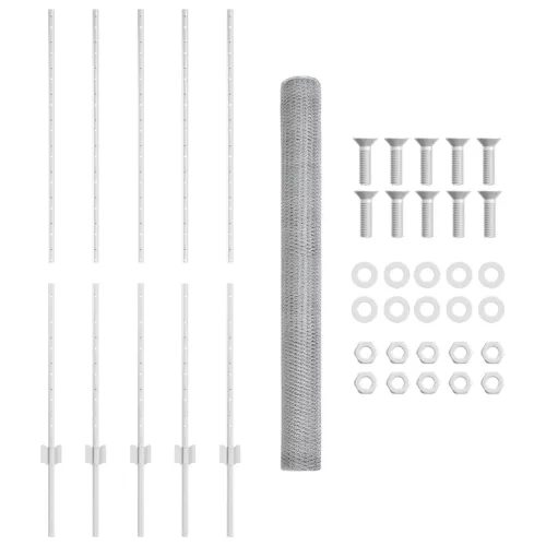  Kerítésoszlopok 10 db U-csatorna 140 cm Horganyzott Acél