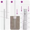  Kerítésoszlopok 10 db U-csatorna 140 cm Horganyzott Acél