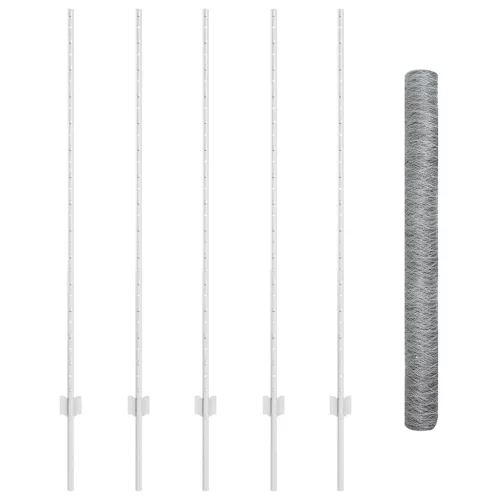  Kerítésoszlopok 10 db U-csatorna 140 cm Galvanizált acél