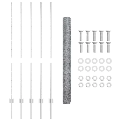  Kerítésoszlopok 10 db U-csatorna 140 cm Galvanizált acél