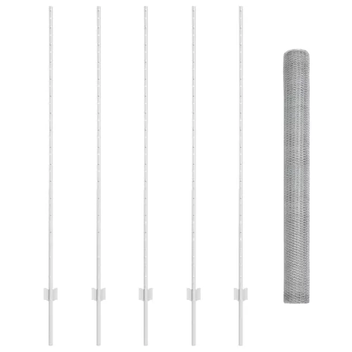  Kerítésoszlopok 10 db U-csatorna 150 cm Galvanizált Acél