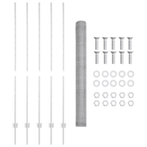  Kerítésoszlopok 10 db U-csatorna 150 cm Galvanizált Acél