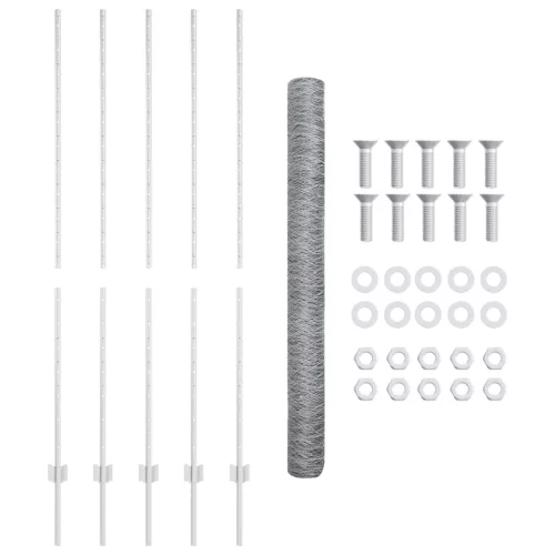  Kerítésoszlopok 10 db U-alakú 160 cm Galvanizált acél