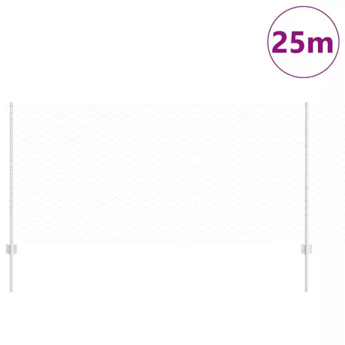  Kerítés oszlopokkal Ezüst 1 x 25 m Acél
