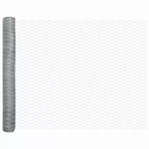  Kerítés oszlopokkal Ezüst 1 x 25 m Acél