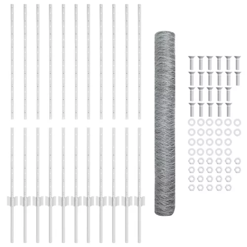  Kerti Kerítés Készlet 2 db Galvanizált acél 25 x 1.2 m Tartós