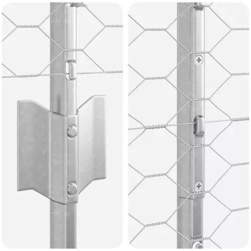  Kerti Kerítés Készlet 2 db Galvanizált acél 25 x 1.2 m Tartós