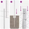  Kerti Kerítés Készlet 2 db Galvanizált acél 25 x 1.2 m Tartós