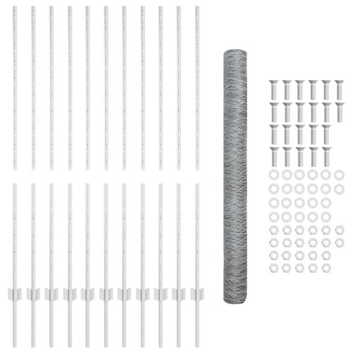  Kerítés oszlopok 22 db U-Channel 140 cm Horganyzott acél