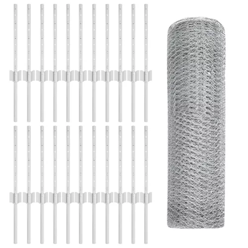  Kerítések 11 db U-alakú 40 cm Galvanizált Acél