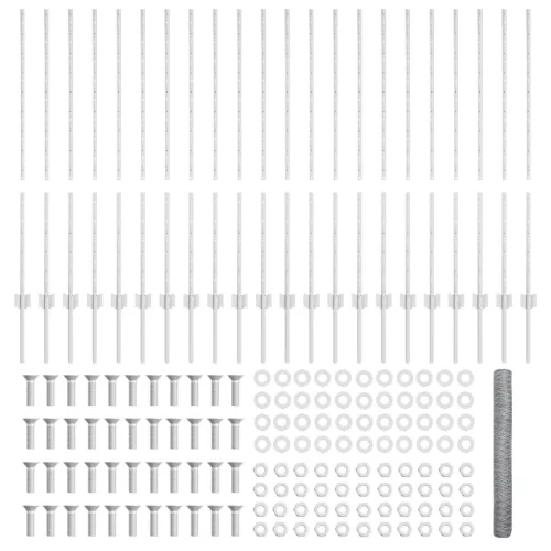  Kerítés oszlopok 22 db U-csatorna 120 cm Horganyzott acél