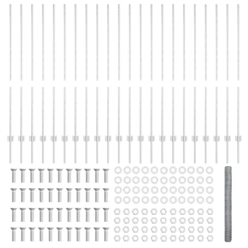  Kerítésoszlopok 22 db U-csatorna 140 cm Galvanizált Acél
